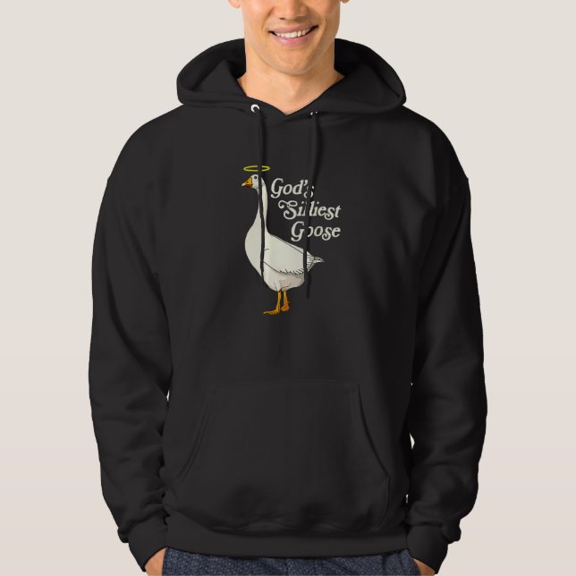 God's Silliest Goose Funny Duck Lovers Premium_6 Hoodie (Front)