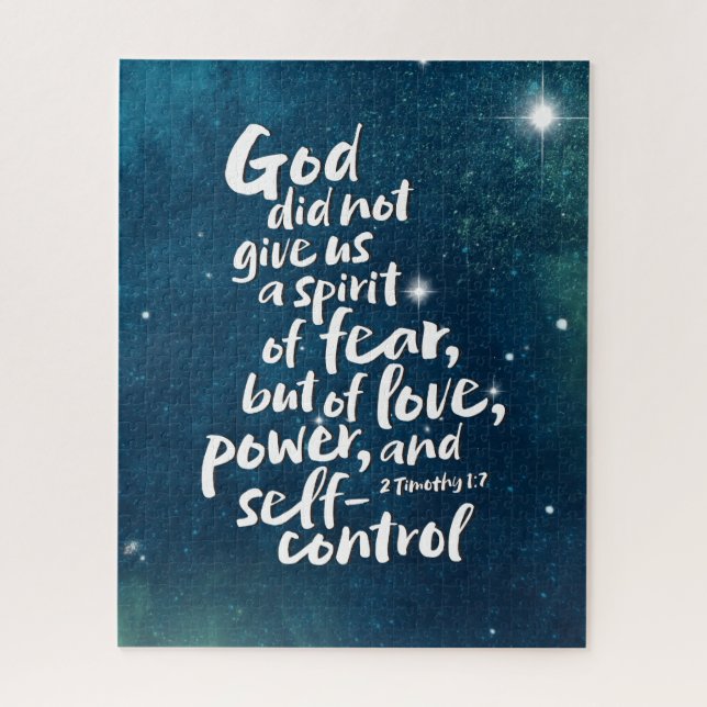 GOD's Spirit of Love - NO FEAR - Bible Christian  Jigsaw Puzzle (Vertical)