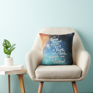 GOD's Spirit of Love - NO FEAR - POWER Bible Verse Cushion