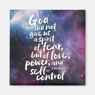 GOD's Spirit of Love - NO FEAR - POWER Bible Verse Magnet