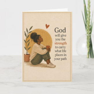 God's Strength Will Carry You Holiday Card