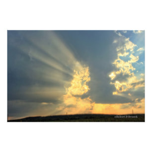 Gods Sun rays through the clouds Photo Enlargement