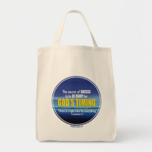 GODS TIMING Success Christian Tote Bag