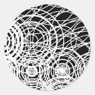 gods touches the black water classic round sticker
