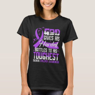 God's touchest soldiers EPILEPSY AWARENESS  T-Shirt