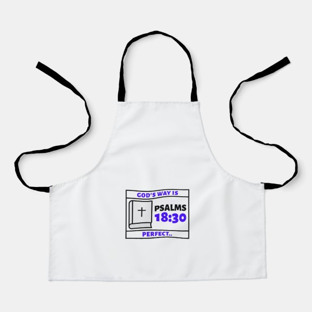 God's way is perfect.palms 18:30 apron (Front)