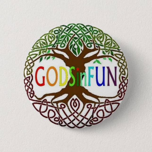 GODSinFUN 6 Cm Round Badge (Front)