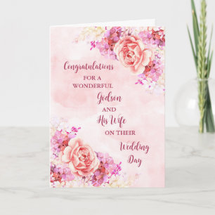 Godson and His Wife Wedding Day Congratulations Card