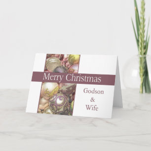 godson and wife  Merry Christmas card