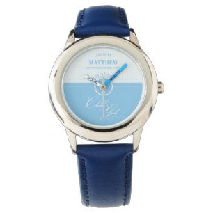 Godson Baptism Blue Child of God Personalised Watch