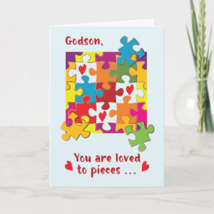 Godson Birthday Puzzle Love to Pieces Card
