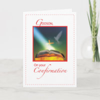 Godson Confirmation Dove, Bible, Cross