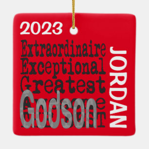Godson Extraordinaire CUSTOM Ceramic Ornament
