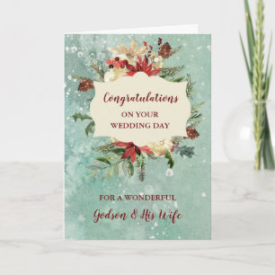 Godson & His Wife Wedding Day Congratulations Card