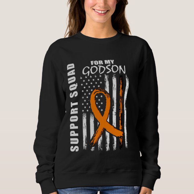 Godson Multiple Sclerosis Awareness Flag Supporter Sweatshirt (Front)