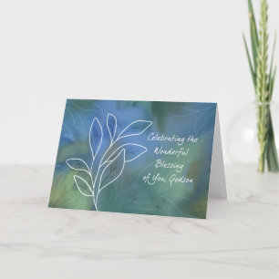 Godson Religious Birthday Blessings Watercolor Card