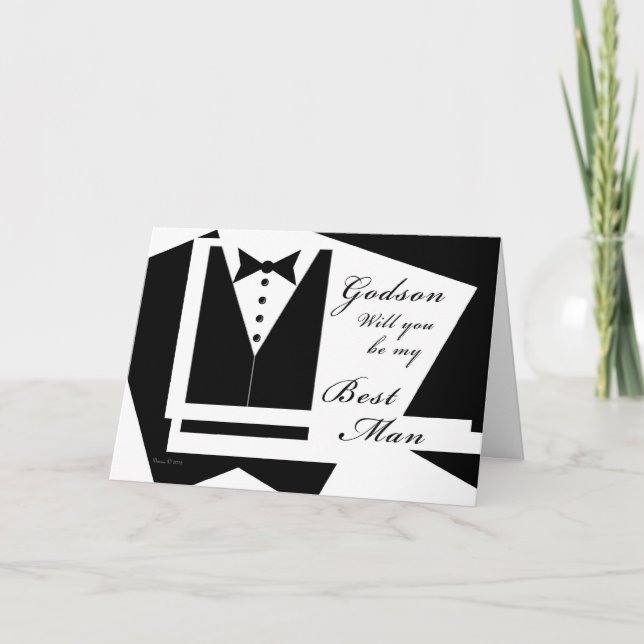 Godson Will you be my Best Man Card (Front)