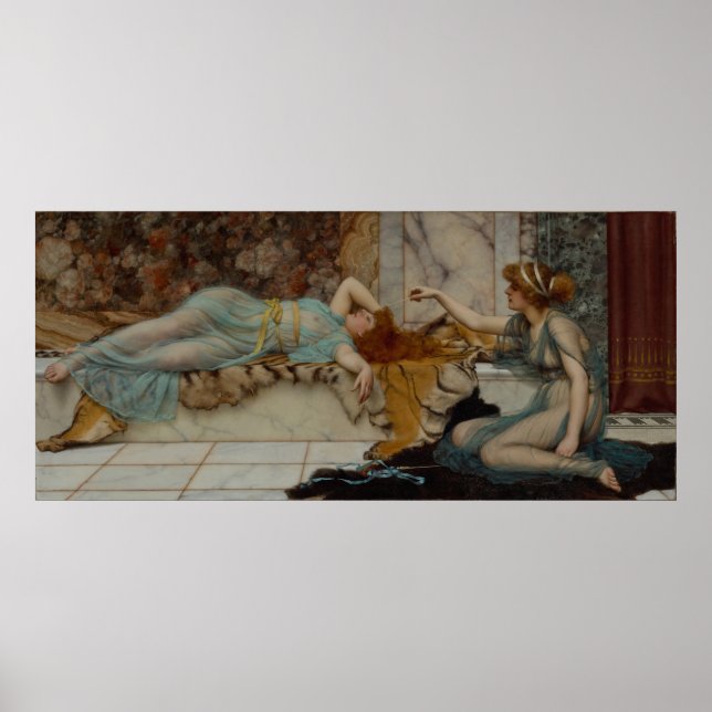 Godward - Mischief and Repose (1895) Poster (Front)