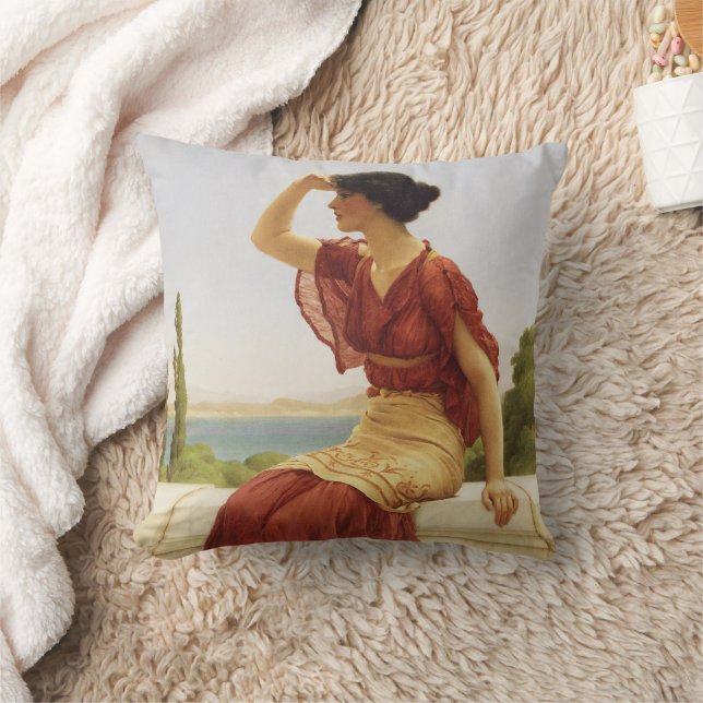 Godward The Signal Beautiful Woman Portrait Art Cushion (Blanket)