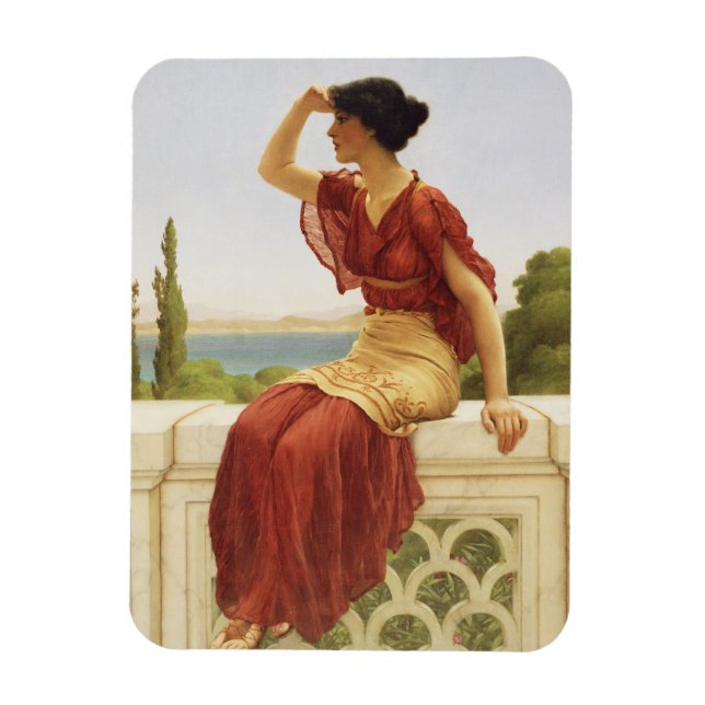 Godward The Signal Beautiful Woman Portrait Art Magnet (Vertical)