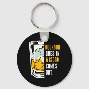 Goes In Wisdom Comes Out Funny Lover Design Key Ring