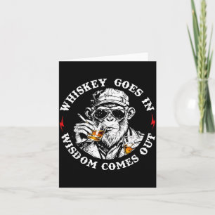 Goes In Wisdom Comes Out Monkey Funny Humour Card