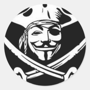 Goethe Quote w/ Anonymous Pirate Classic Round Sticker