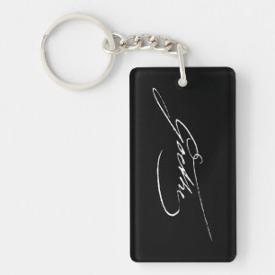 Goethe signature autograph handwriting symbol famo key ring
