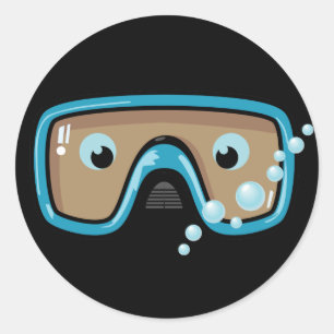 Goggles Classic Round Sticker