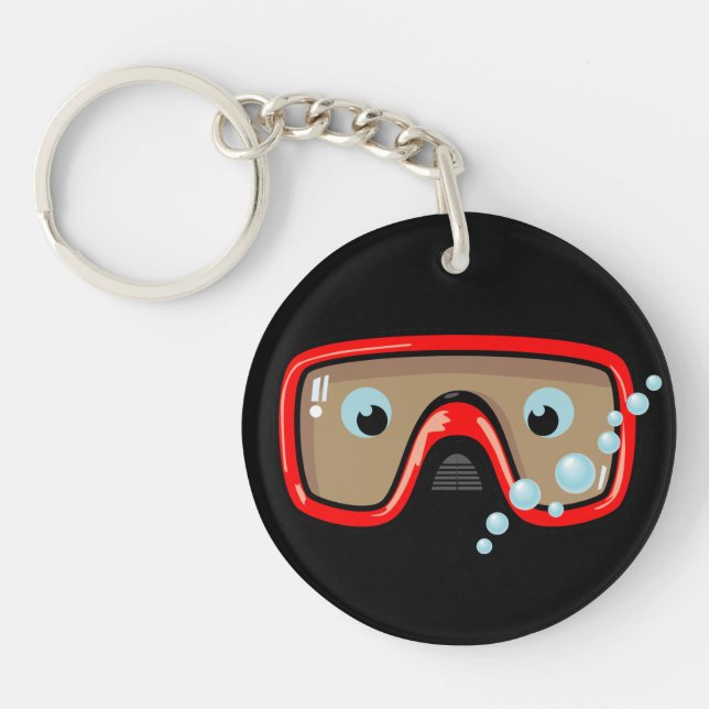 Goggles Personalised Key Ring (Front)