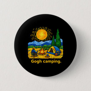 Gogh Camping Funny Paint The Stars Outdoor Camper 6 Cm Round Badge