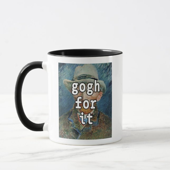 Gogh For It Funny Vincent Van Gogh Meme Mug (Left)
