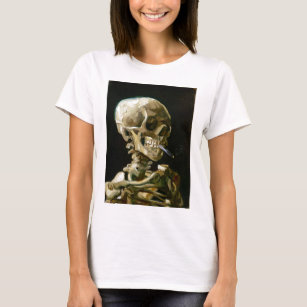 Gogh Head of a Skeleton with a Burning Cigarette T-Shirt