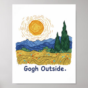 Gogh Outside Starry Night Nature Lover Inspiration Poster