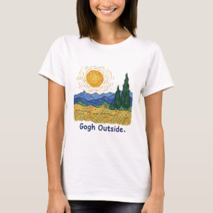 Gogh Outside Starry Night Nature Lover Inspiration T-Shirt