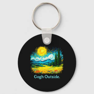 Gogh Outside Starry Night Nature Lover Key Ring