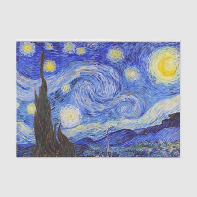 Gogh , "Starry Night" Tissue Paper (Front)
