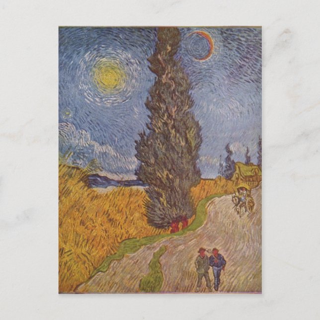 Gogh, Vincent van Landstra?e mit Zypressen 1890 Te Postcard (Front)