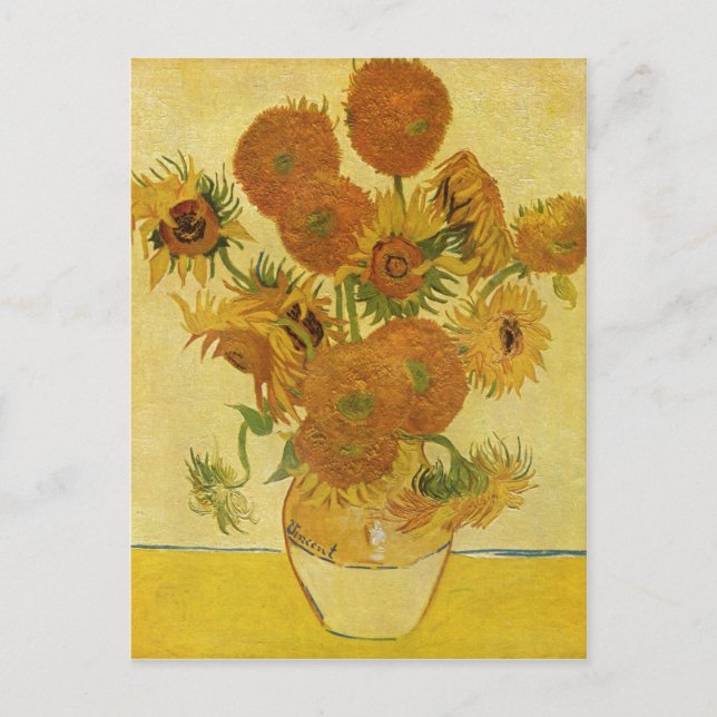 Gogh, Vincent Willem van Stilleben mit Sonnenblume Postcard (Front)