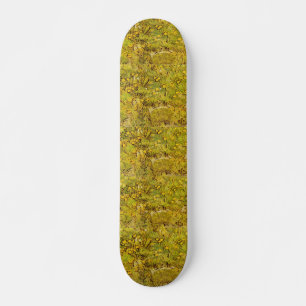 Gogh Yellow Blossoms Whimsical Sports Personalise Skateboard