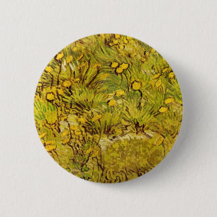 Gogh Yellow Blossoms Whimsical Wedding Personalise 6 Cm Round Badge