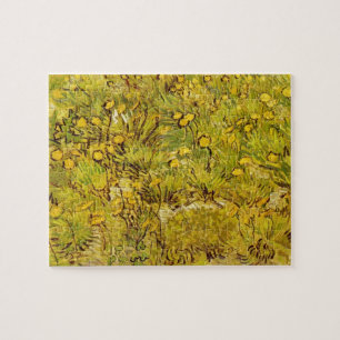 Gogh Yellow Blossoms Whimsical Wedding Personalise Jigsaw Puzzle