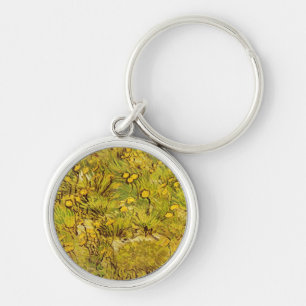 Gogh Yellow Blossoms Whimsical Wedding Personalise Key Ring
