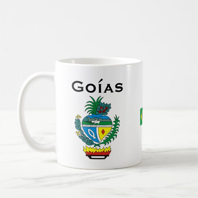 Goías, Brazil Flag Mug / Caneca de Goías (Left)