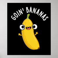 Goin Bananas Funny Fruit Pun Dark BG