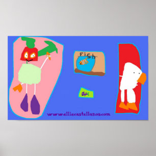 Goin fishing, www.elliecastellanos.com poster