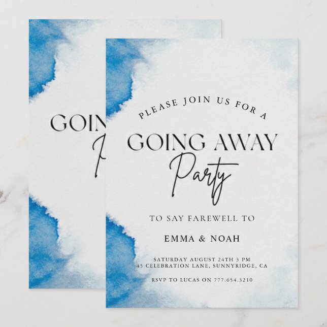 Going Away Party Invitation Printable Template (Front/Back)