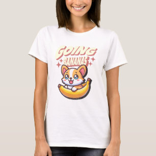 Going Bananas Funny Cute Corgi T-Shirt