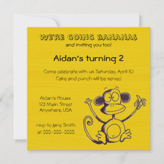 Going Bananas Invitation