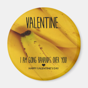 Going bananas over you Valentine's Day Magnet